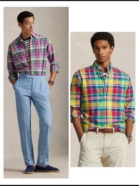 J. Crew Factory Men's Multicolor Plaid Button-Down Shirt